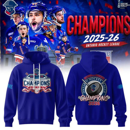 Kitchener Rangers 2026 OHL Champions Hoodie