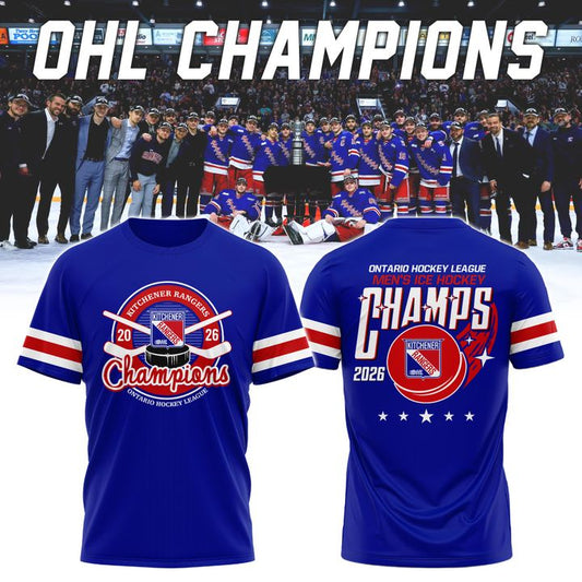 Kitchener Rangers Special OHL Champions 26 Limited Edition T-Shirt