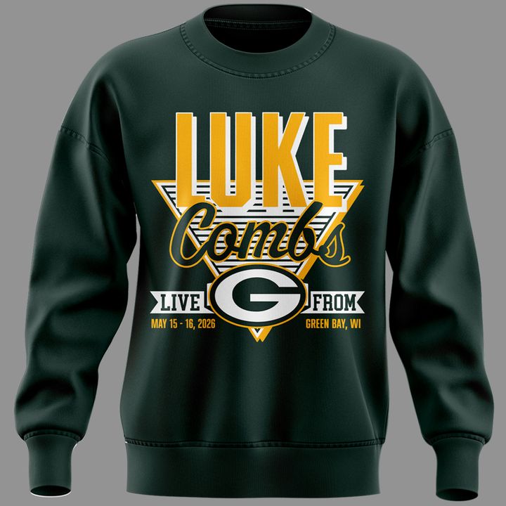 01.Luke Combs x Green Bay Packers My Kinda Saturday Night Tour 2026 - SWEATSHIRT