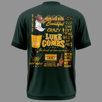 02.Luke Combs x Green Bay Packers My Kinda Saturday Night Tour 2026 - Tshirt
