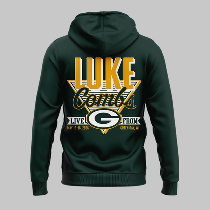 Limited Edition Hoodie Luke Combs x Green Bay Packers My Kinda Saturday Night Tour 2026.