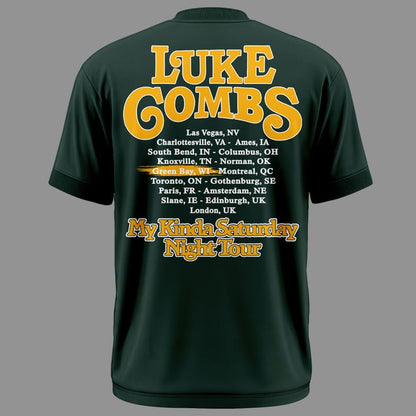 03.Luke Combs x Green Bay Packers My Kinda Saturday Night Tour 2026 - Tshirt