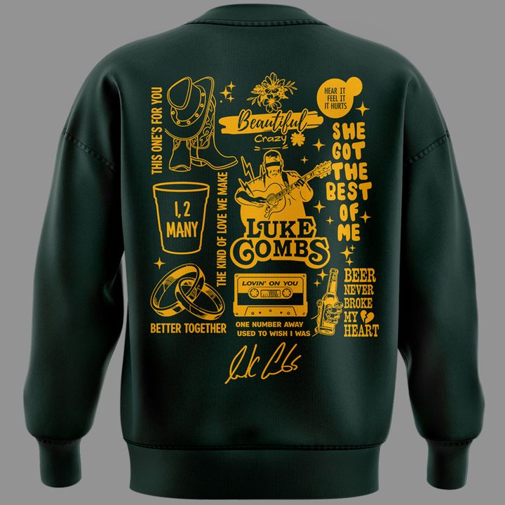 04.Luke Combs x Green Bay Packers My Kinda Saturday Night Tour 2026 - SWEATSHIRT