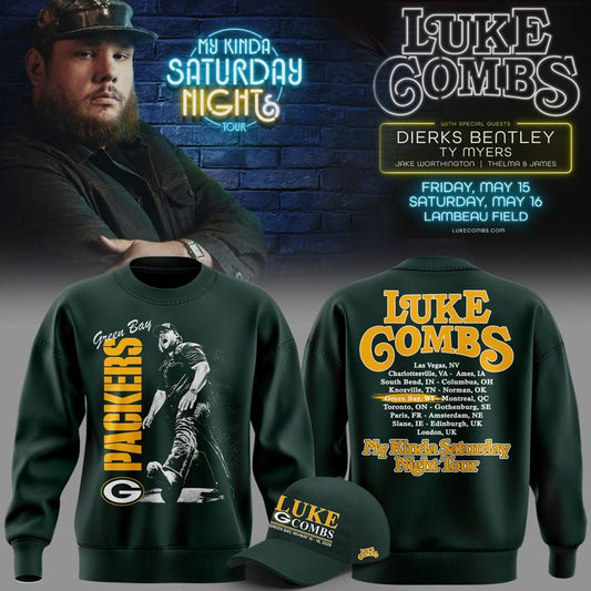 05.Luke Combs x Green Bay Packers My Kinda Saturday Night Tour 2026 - SWEATSHIRT
