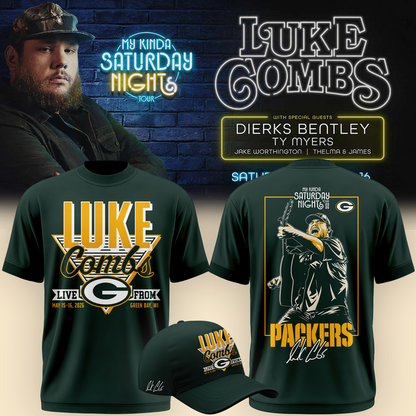 06.Luke Combs x Green Bay Packers My Kinda Saturday Night Tour 2026 - Tshirt