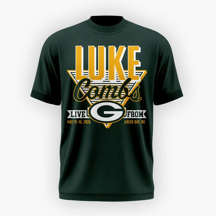 06.Luke Combs x Green Bay Packers My Kinda Saturday Night Tour 2026 - Tshirt