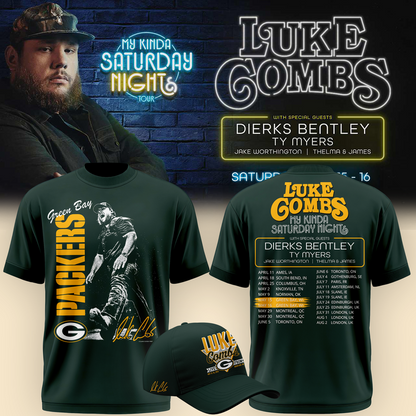 07.Luke Combs x Green Bay Packers My Kinda Saturday Night Tour 2026 - Tshirt