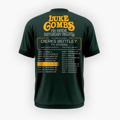 07.Luke Combs x Green Bay Packers My Kinda Saturday Night Tour 2026 - Tshirt