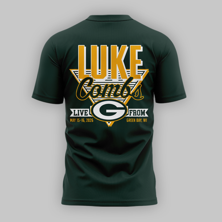 08.Luke Combs x Green Bay Packers My Kinda Saturday Night Tour 2026 - Tshirt