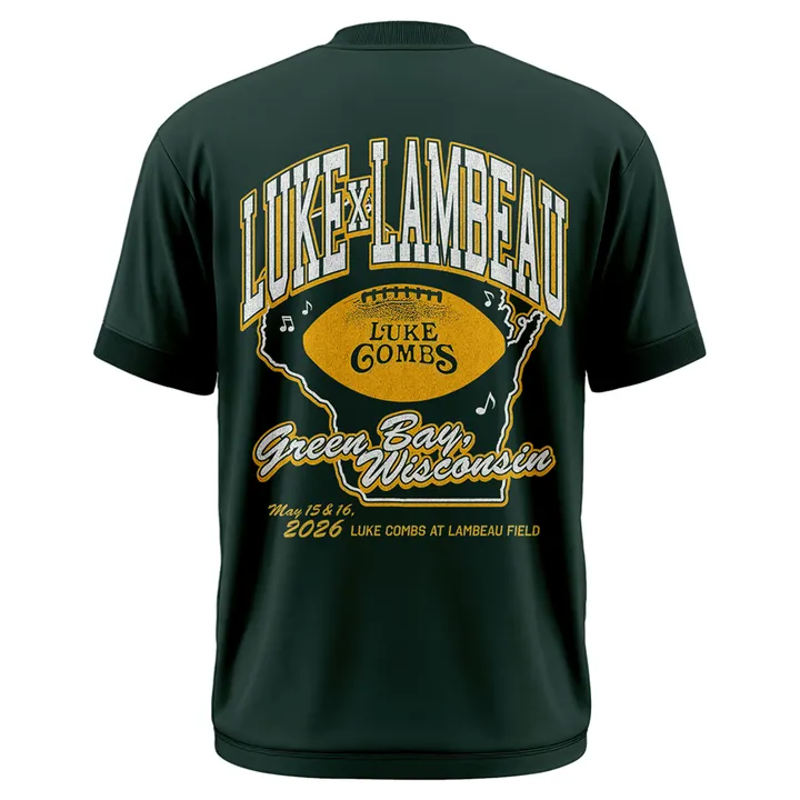 09.Luke Combs x Green Bay Packers My Kinda Saturday Night Tour 2026 - Tshirt