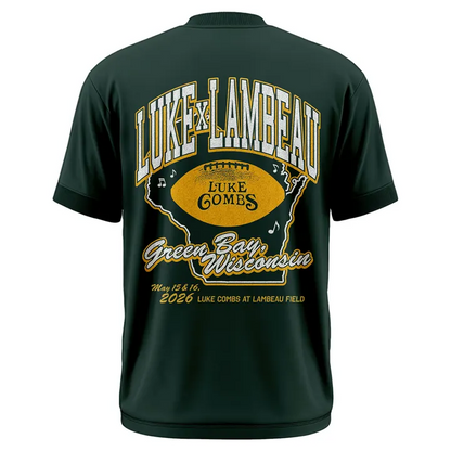 09.Luke Combs x Green Bay Packers My Kinda Saturday Night Tour 2026 - Tshirt