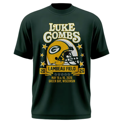 09.Luke Combs x Green Bay Packers My Kinda Saturday Night Tour 2026 - Tshirt