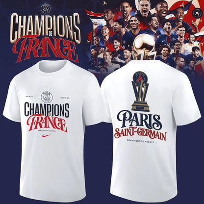 T-shirt PSG Champions de Ligue 1 - Blanc
