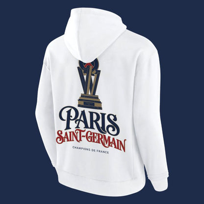 Hoodie PSG Champions de Ligue 1 - Blanc
