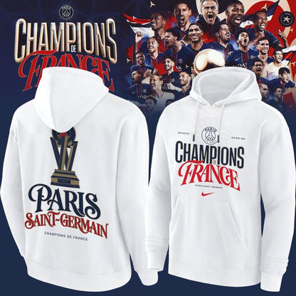 Hoodie PSG Champions de Ligue 1 - Blanc