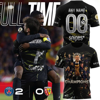 Maillot PSG Jordan Night Edition Champions de France 25/26 avec flocage personnalisé Labubu – Nom et Numéro Personnalisés
