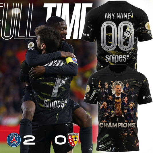 Maillot PSG Jordan Night Edition Champions de France 25/26 avec flocage personnalisé Labubu – Nom et Numéro Personnalisés