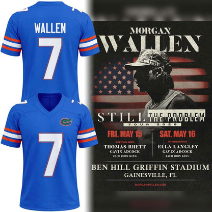 Florida Gators Morgan Wallen 2026 Tour Football Jersey