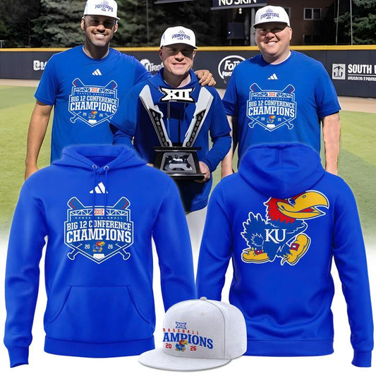 Kansas Jayhawks baseball 2026 Big 12 Conference Regular Season Champions Hoodie