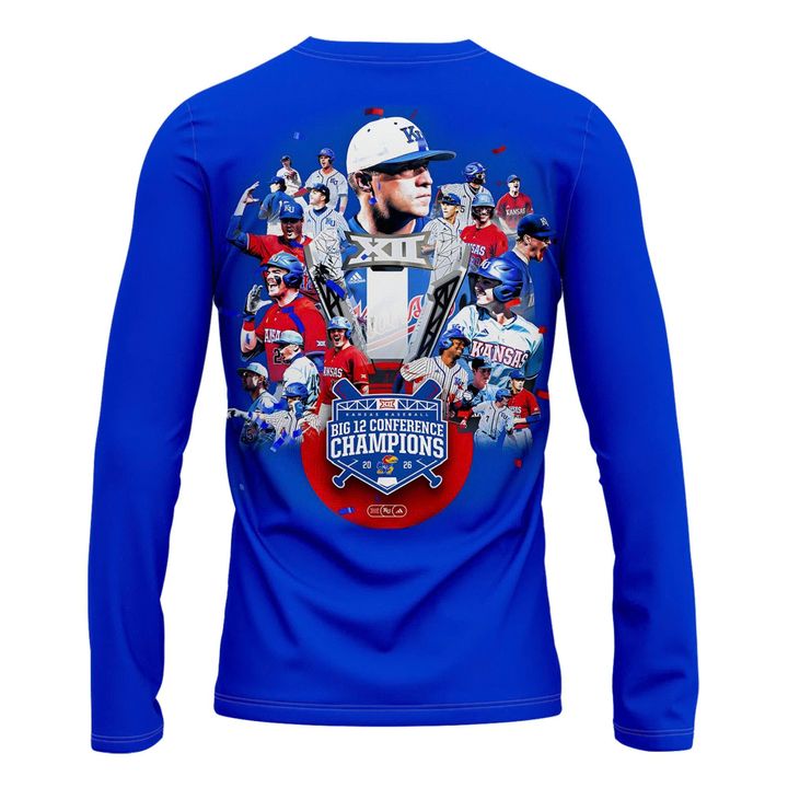 Unisex adidas Royal Kansas Jayhawks 2026 Big 12 Baseball Regular Season Champions Long Tee