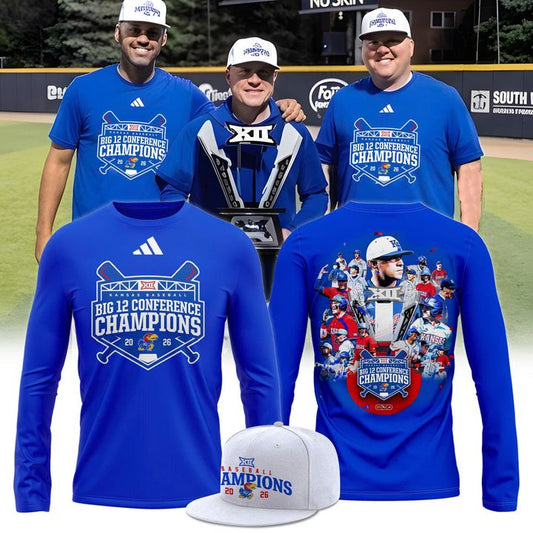 Unisex adidas Royal Kansas Jayhawks 2026 Big 12 Baseball Regular Season Champions Long Tee