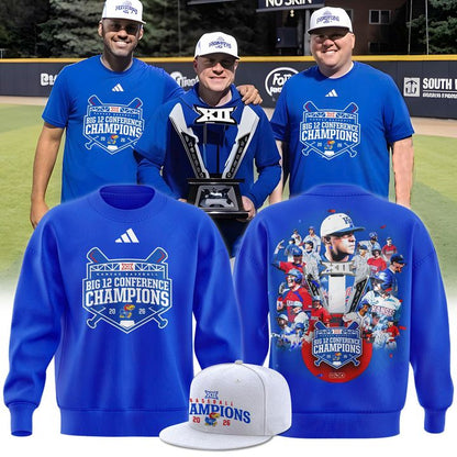 Unisex adidas Royal Kansas Jayhawks 2026 Big 12 Baseball Regular Season Champions Sweatshirt