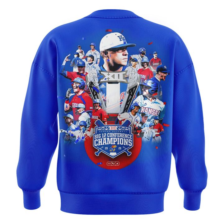 Unisex adidas Royal Kansas Jayhawks 2026 Big 12 Baseball Regular Season Champions Sweatshirt