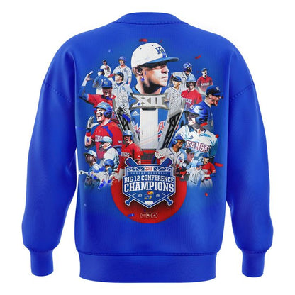 Unisex adidas Royal Kansas Jayhawks 2026 Big 12 Baseball Regular Season Champions Sweatshirt