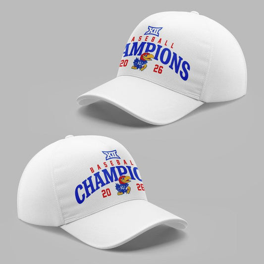 Kansas Jayhawks baseball 2026 Big 12 Conference Regular Season Champions Cap