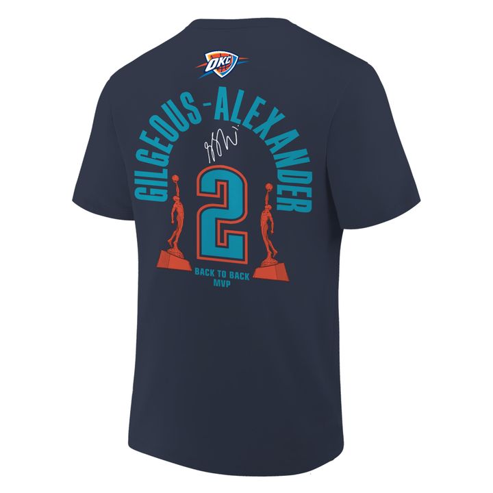 OKC Thunder 2026 MVP Back 2 Back Signature T-shirt