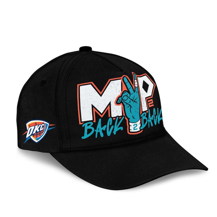 OKC Thunder 2026 MVP Back 2 Back Signature Black T-shirt