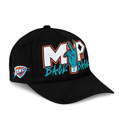 OKC Thunder 2026 MVP Back 2 Back Signature Black T-shirt