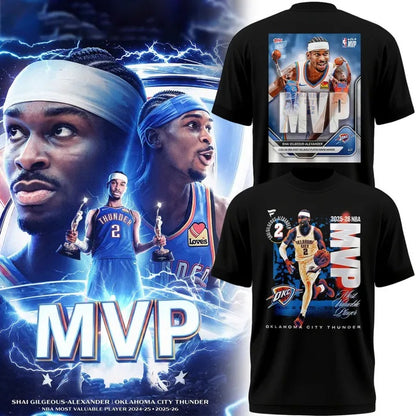.OKC Thunder Shai Gilgeous-Alexander 2026 MVP Back2Back Limited Shirt v2