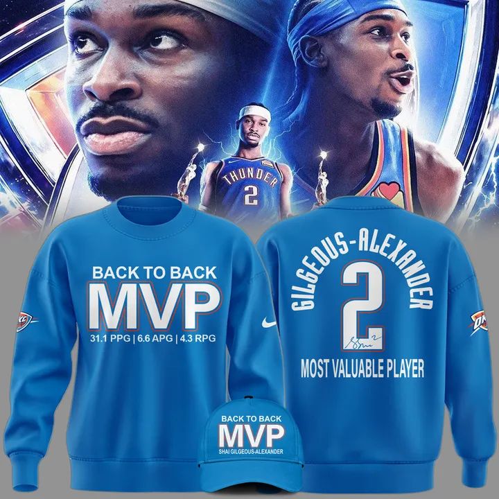 Special Edition Signed Shai Gilgeous-Alexander 2026  MVP Sweatshirt!