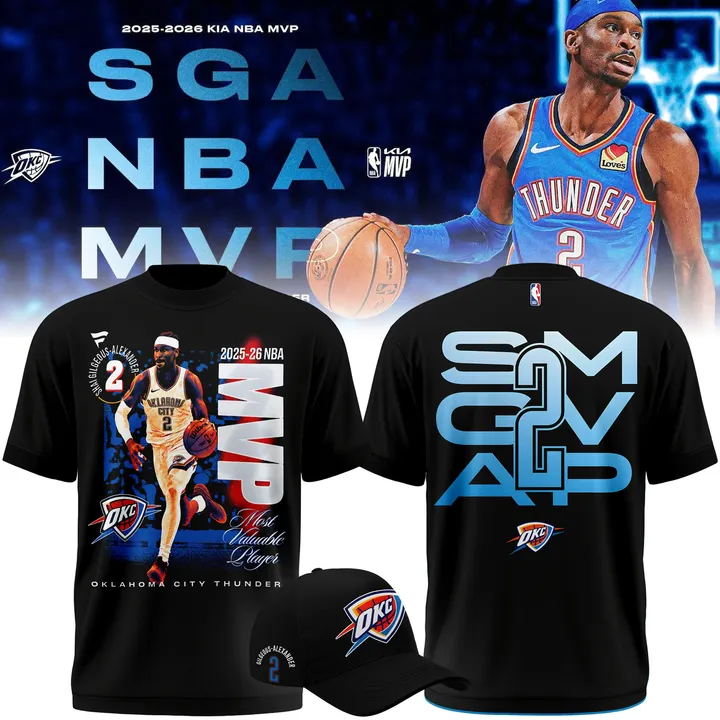 New Signed Shai Gilgeous-Alexander 2026 MVP Prime T-Shirt Black