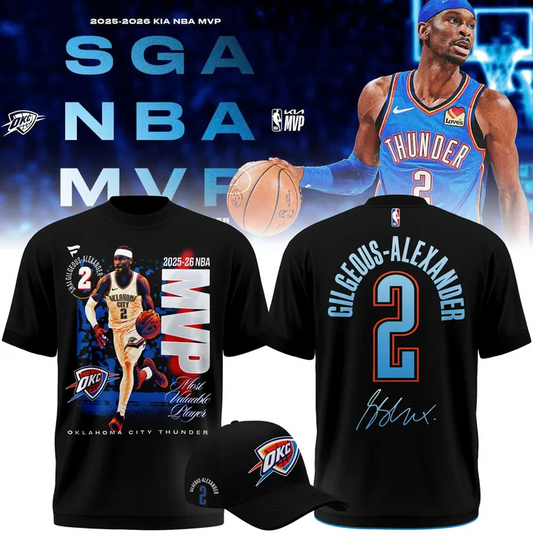 New Signed Shai Gilgeous-Alexander 2026 MVP Prime T-Shirt
