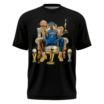 Shai Gilgeous Alexander BACK-TO-BACK MVP Black T-Shirt