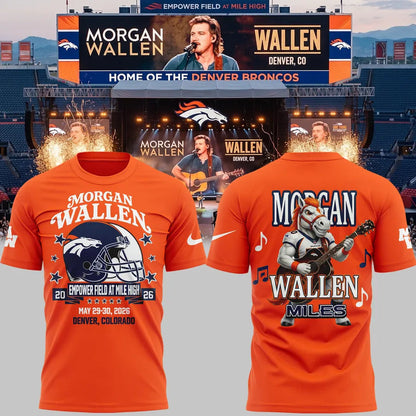 Exclusive Morgan Wallen x Denver Broncos - Still The Problem Tour 2026 Country Music Tshirt