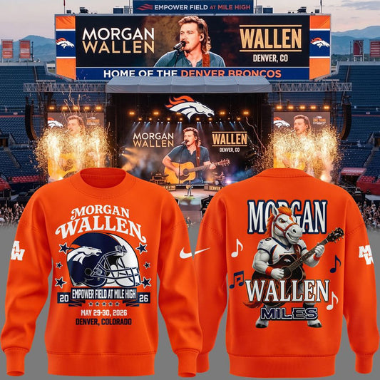 Exclusive Morgan Wallen x Denver Broncos - Still The Problem Tour 2026 Country Music Sweatshirt