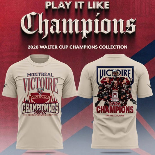 Adult & Kids Montreal Victoire 2026 Champions Locker Room Sand T-Shirt