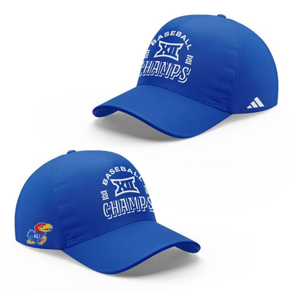 Kansas Jayhawks Blue 2026 Big 12 Baseball Tournament Champions Locker Room T-Shirt V1