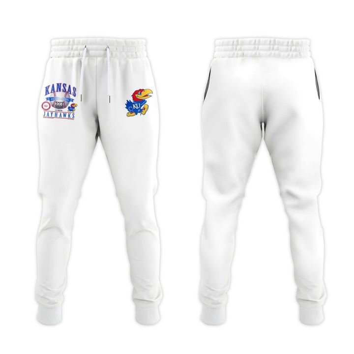 Kansas Jayhawks White 2026 Big 12 Baseball Tournament Champions Locker Room Hoodie V3