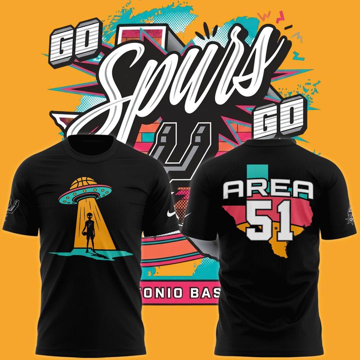 San Antonio Spurs Fiesta Alien Landing Tee