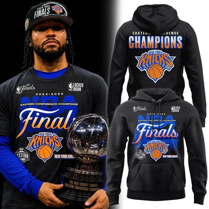 Men's New York Knicks  Charcoal 2026 Eastern Conference Champions Two-Sided Hoodie