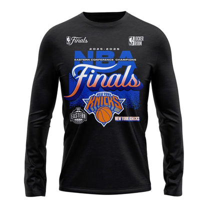 Men's New York Knicks  Charcoal 2026  Eastern Conference Champions Two-Sided Long Tee