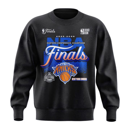 Men's New York Knicks  Charcoal 2026  Eastern Conference Champions Two-Sided Sweatshirt