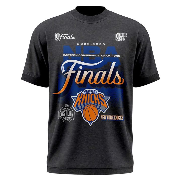 2026 Exclusive New York Knicks Eastern Conference Champions Locker Room Team Signatures Print Tee.