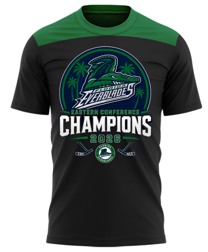 Limited Edition Florida Everblades 2026 Kelly Cup Champions TShirt