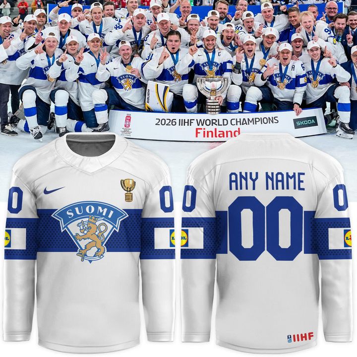 Leijonat 2026 IIHF Champions Custom Hockey Jersey