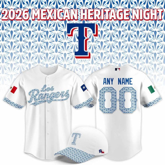 Texas Rangers 2026 Mexican Heritage Night Jersey - Custom